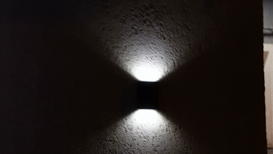 Set 2 Lampi Solare Pentru Perete Exterior, Iluminare Sus-Jos , 4 leduri