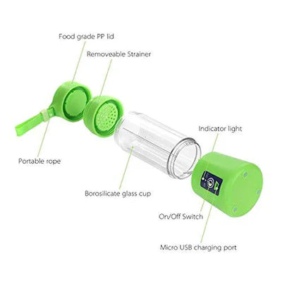 Pachet 1+1 Blender portabil cu acumulator - 4 lame