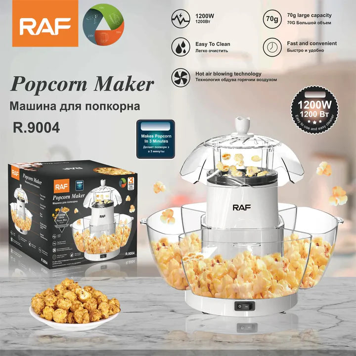 Aparat Electric de Făcut Popcorn RAF R9004 – 1200W, Preparare fără ulei