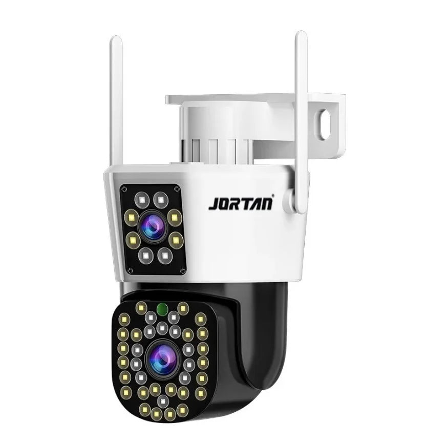 Camera de Supraveghere Duală Jortan 8293, 6MP, WiFi sau Cablu, Ip66 , 44 Led Vedere Nocturna