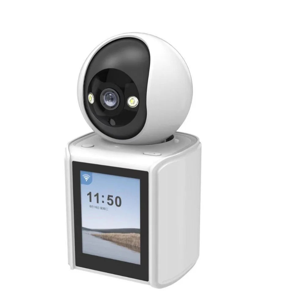 Camera IP Interior cu Display, Vedere Nocturnă și Video Call, 2MP HD, Control PTZ și Alarmă pe Telefon