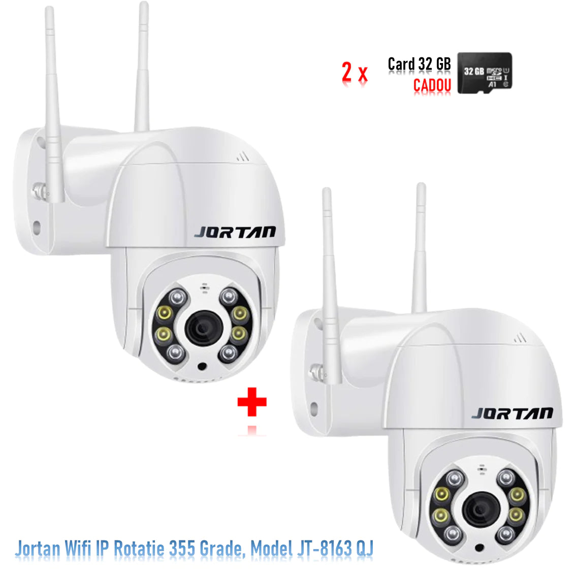 Set 2 x Camera video Jortan JT-8163 , 2 carduri 32GB Incluse