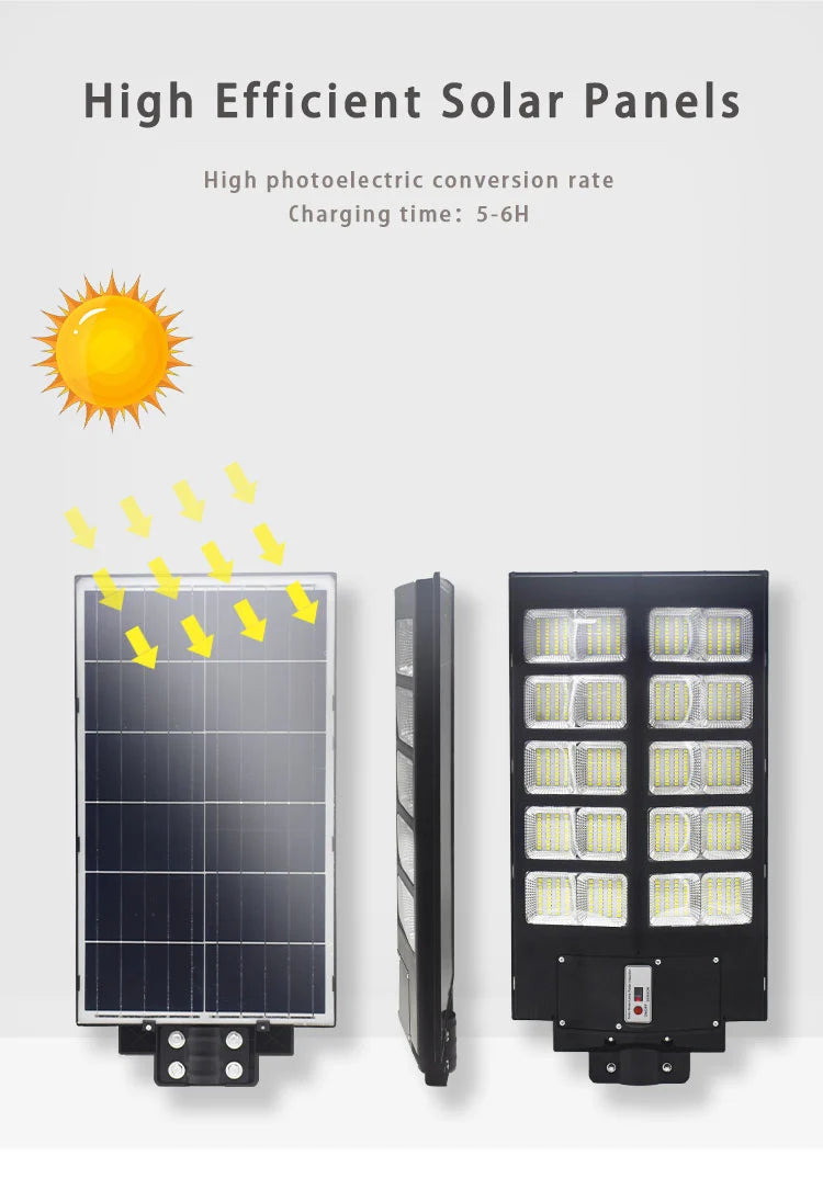 Lampa Solara Dubla Jortan Exterior 800W / 600W Leduri Generatie Noua, Telecomanda, Suport Metalic