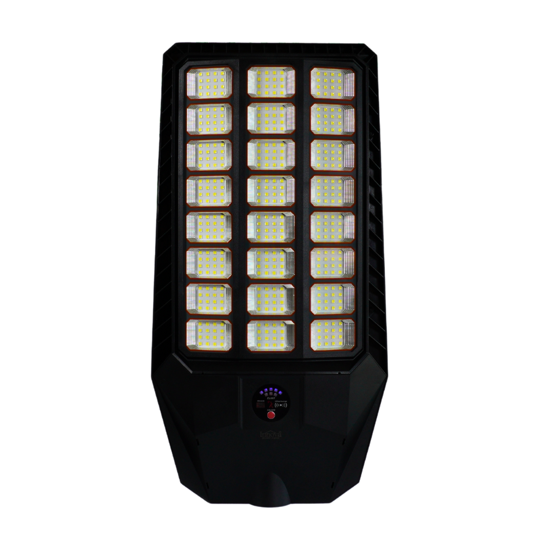 Lampa Solara Stradala 600W Innova Smart Home Genesis, senzor miscare si lumina, IP66, telecomanda, kit instalare inclus, 3 ani garantie+Cadou Surpriza