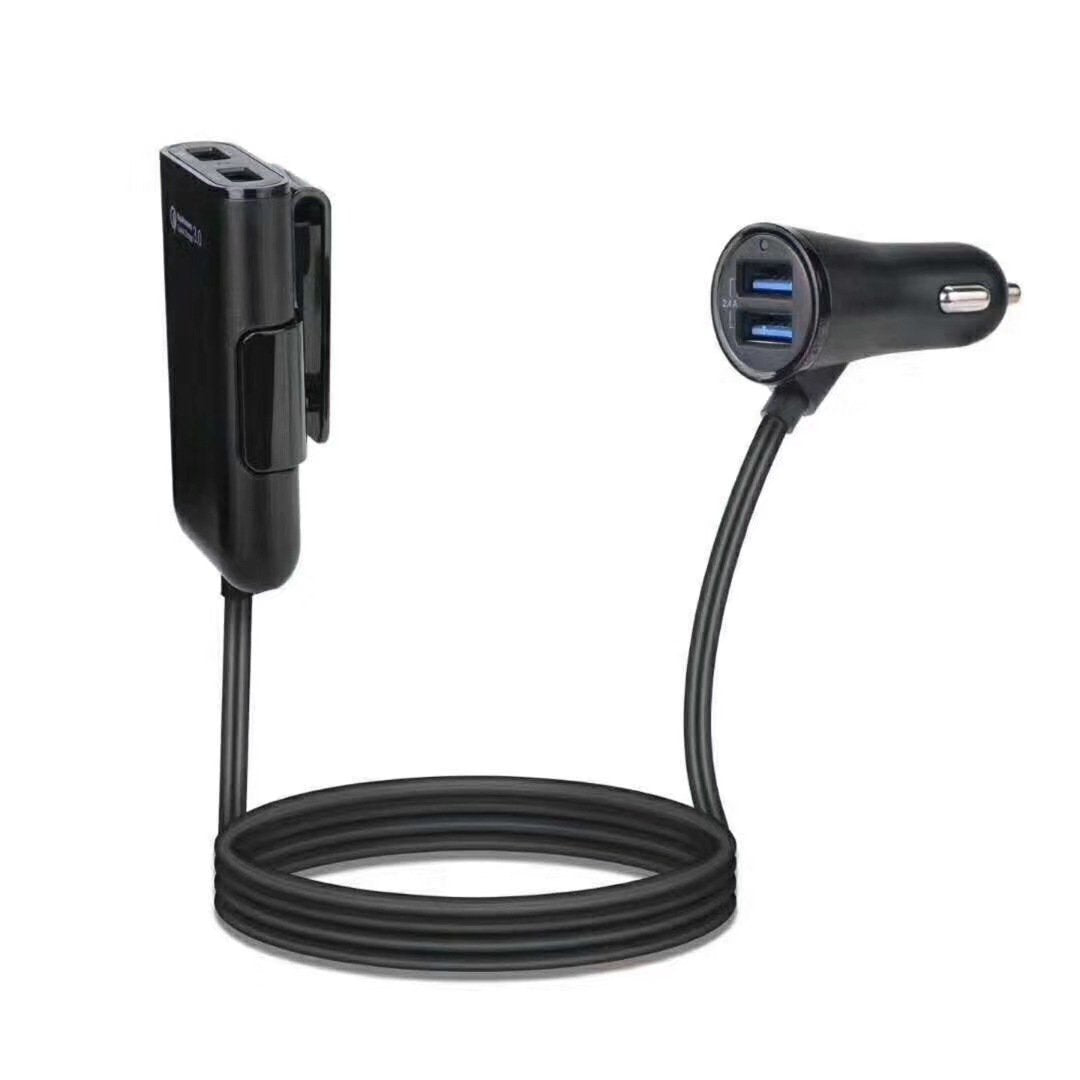 Pachet 1+1 Incarcator auto, 4 in 1, 12V/32V USB QC3.0, 40W, cablu de 1,7 m