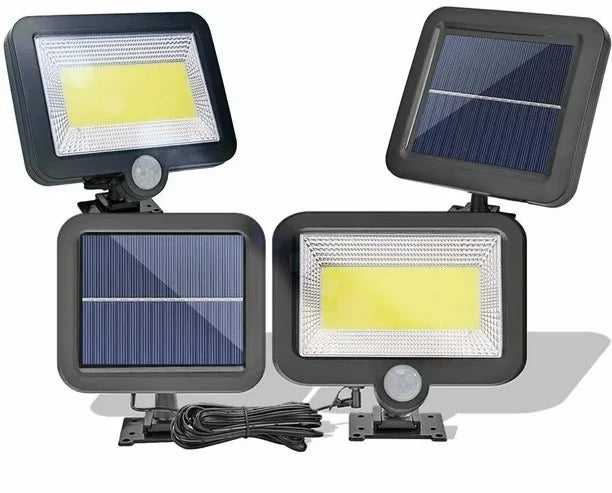 Set 4 x Proiectoare Solare cu Panou Separat Si Senzor de Miscare 96 COB + Telecomanda + cadou surpriza