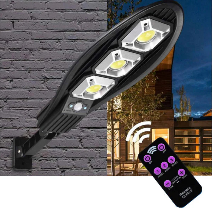 Set 2x Lampa Solara Stradala SKY 200W,  Senzor de miscare, Senzor de lumina cu Telecomanda + Cadou Surpriza