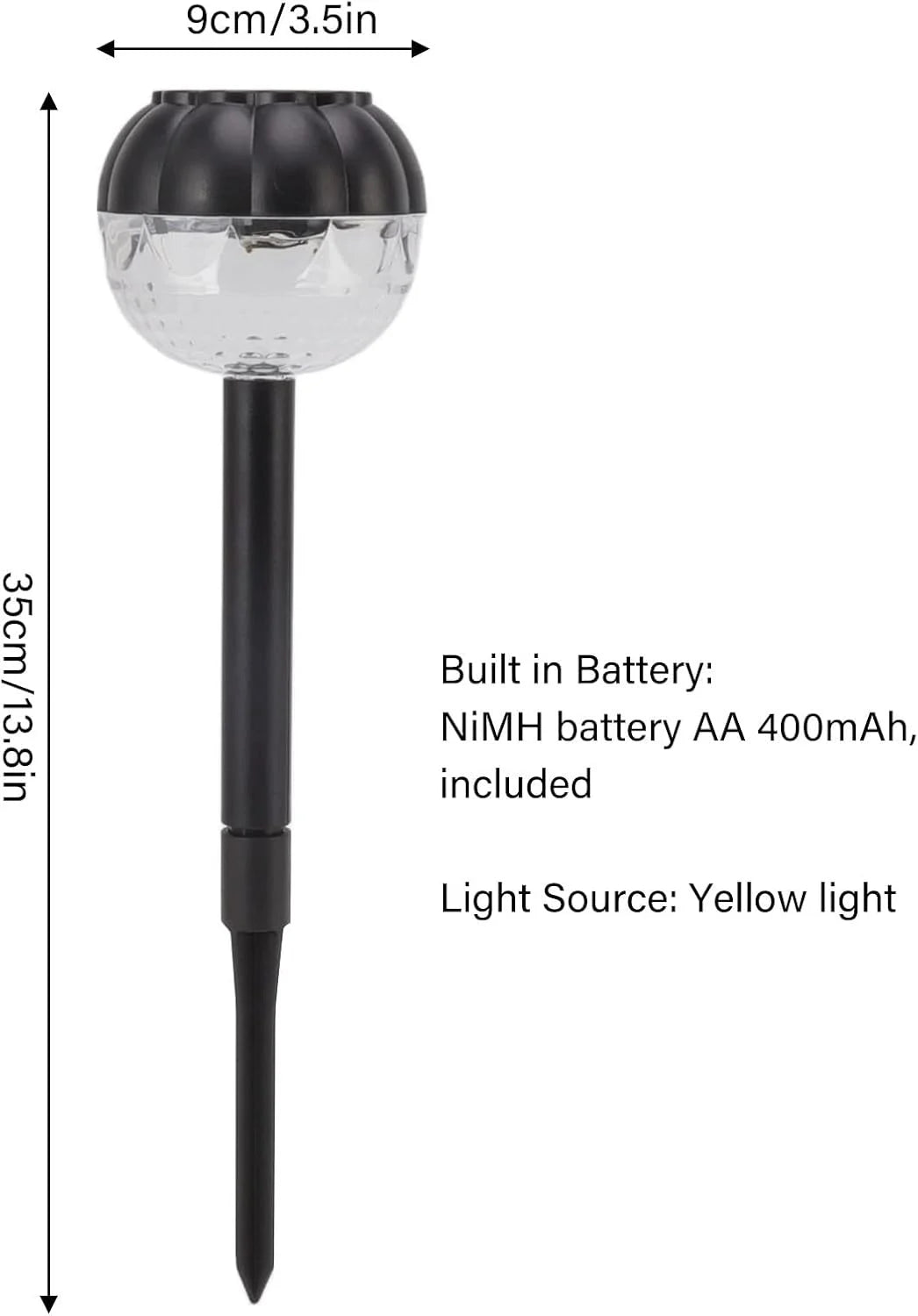 Set 4 X Lampa Solara Ambientala PAPADIE , Acumulator Incorporat , Iluminare Albă sau Multicolor , Ip 65