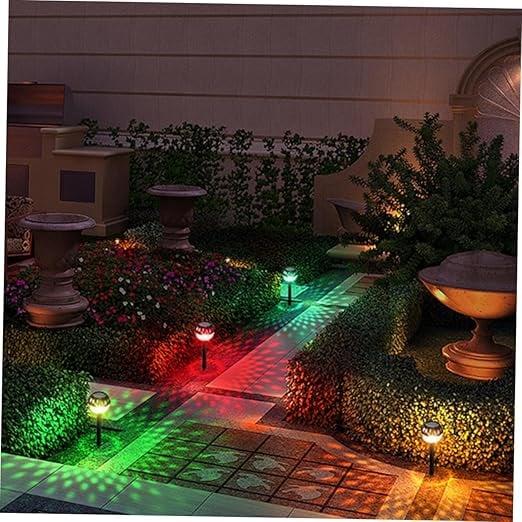 Set 4 X Lampa Solara Ambientala PAPADIE , Acumulator Incorporat , Iluminare Albă sau Multicolor , Ip 65