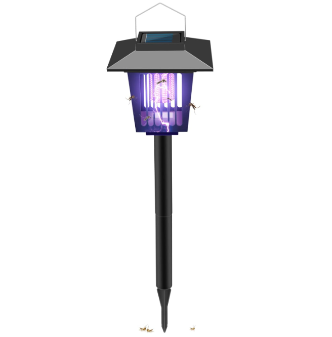 Lampa solara anti insecte cu lumina LED, IP44, negru