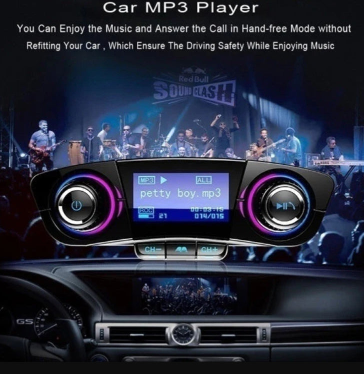 Transmitator FM multifunctional pentru masina cu MP3 Player si Bluetooth