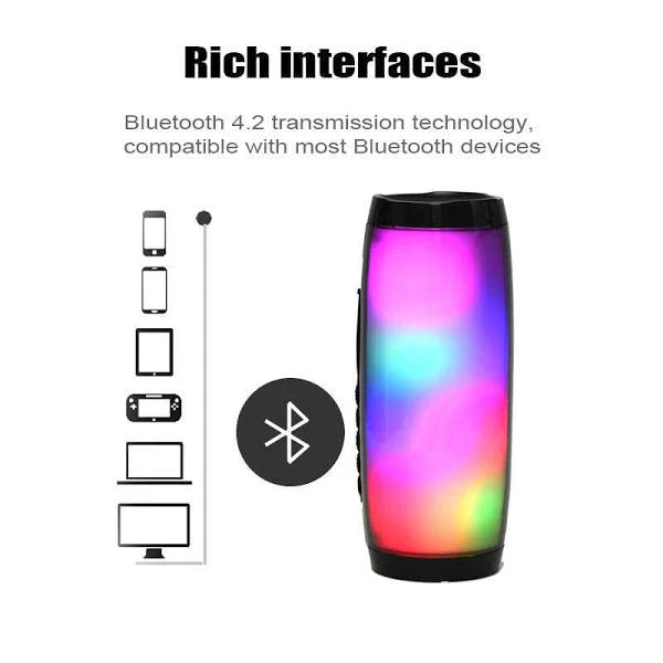 OFERTA VERII!! Pachet 1+1 Boxa stereo Bluetooth 157, portabila, lumina ambientala multicolora