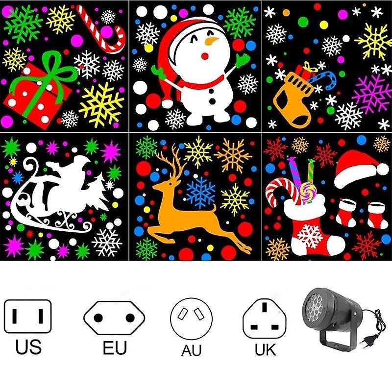 Proiector 16 figurine rotative cu tematica de sarbatori