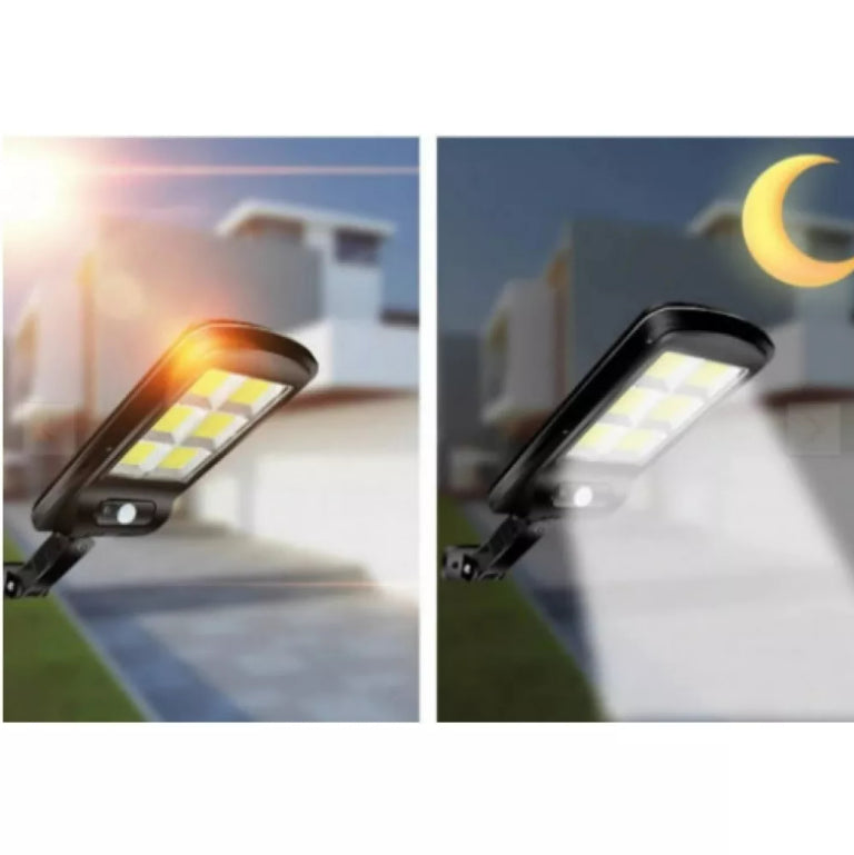 SET 4 X Lampa solara 30W COB cu telecomanda + Lanterna Profesionala Swat