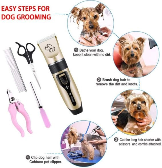 Masina de tuns animale fara fir, 1200 mAh, accesorii incluse