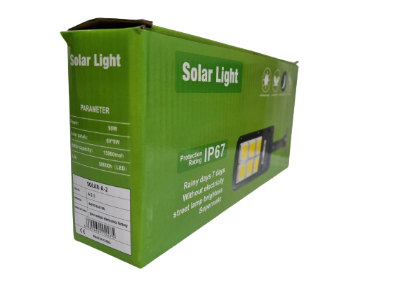 Pachet 2 x Lampa Solara de Perete cu 96 LED-uri COB, 3 Moduri de Functionare, Telecomanda, Senzor de Miscare si Lumina
